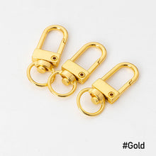 Load image into Gallery viewer, 10pcs Durable Metal Carabiner Clip Style Spring Key Chain Keyring Swivel Lobster Clasp Clips Key Hooks for Hanging
