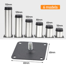 Load image into Gallery viewer, Furniture Adjustable Cabinet Legs Stainless Steel Furniture Legs Cabinet Table Sofa Bed Feet Furniture Legs Feet

