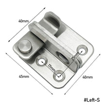 Load image into Gallery viewer, Stainless Steel Safety Door Lock Protection Door Latch Lock Buckle Anti-Theft Thickening Bolt Lock Left Right Open Home Hardware
