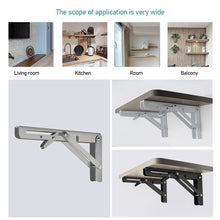 Load image into Gallery viewer, 2Pcs Triangle Folding Angle Bracket Heavy Support Adjustable Wall Mounted Bench Table Shelf Bracket Furniture Hardware Bracket
