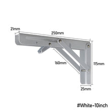 Load image into Gallery viewer, 2Pcs Triangle Folding Angle Bracket Heavy Support Adjustable Wall Mounted Bench Table Shelf Bracket Furniture Hardware Bracket
