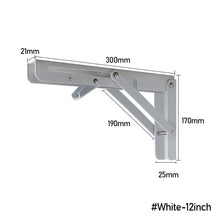 Load image into Gallery viewer, 2Pcs Triangle Folding Angle Bracket Heavy Support Adjustable Wall Mounted Bench Table Shelf Bracket Furniture Hardware Bracket
