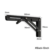 Load image into Gallery viewer, 2Pcs Triangle Folding Angle Bracket Heavy Support Adjustable Wall Mounted Bench Table Shelf Bracket Furniture Hardware Bracket
