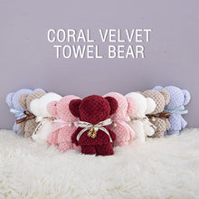 Load image into Gallery viewer, Coral Velvet Towel Bear Gift Birthday Wedding Presents Valentine's Day Gifts Teacher's Day Towel Gifts Business Gifts Holiday Presents
