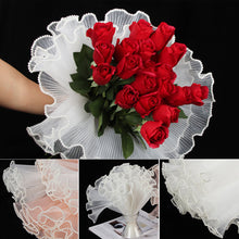 Load image into Gallery viewer, 4.5Y*30CM Korean Style Pearl Wave Tissue Yarn Flower Bouquet Wrapping Gauze Paper For Florist Wedding Birthday Party Gift Packing Decor DIY Crafts Mesh
