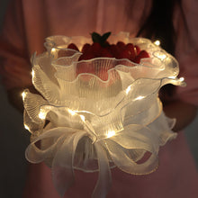Load image into Gallery viewer, 2.5Y*28CM Wave Tissue Yarn with LED Light Flower Bouquet Wrapping Gauze Paper For Florist Wedding Birthday Party Gift Packing Decor DIY Crafts Mesh
