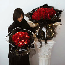 Load image into Gallery viewer, 2.5Y*28CM Wave Tissue Yarn with LED Light Flower Bouquet Wrapping Gauze Paper For Florist Wedding Birthday Party Gift Packing Decor DIY Crafts Mesh
