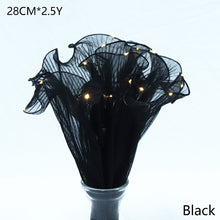 Load image into Gallery viewer, 2.5Y*28CM Wave Tissue Yarn with LED Light Flower Bouquet Wrapping Gauze Paper For Florist Wedding Birthday Party Gift Packing Decor DIY Crafts Mesh
