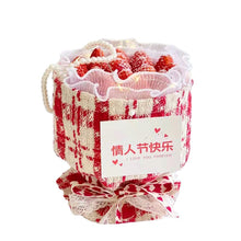 Load image into Gallery viewer, Luxury Elegant Cake Border Plaid Fabric Birthday Cake Decoration Pearl Chain Bouquet Cake Border for Valentine's Day Mother's Day
