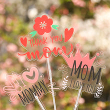 Load image into Gallery viewer, Mother’s Birthday Cake Topper Decoration Mother's Day Cake Topper Decoration I Love Mom Bithday Cupcake Toppers
