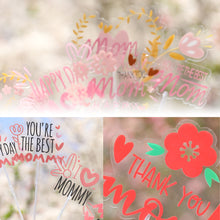Load image into Gallery viewer, Mother’s Birthday Cake Topper Decoration Mother's Day Cake Topper Decoration I Love Mom Bithday Cupcake Toppers
