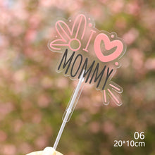 Load image into Gallery viewer, Mother’s Birthday Cake Topper Decoration Mother's Day Cake Topper Decoration I Love Mom Bithday Cupcake Toppers
