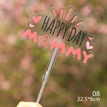 Load image into Gallery viewer, Mother’s Birthday Cake Topper Decoration Mother's Day Cake Topper Decoration I Love Mom Bithday Cupcake Toppers

