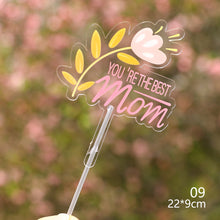 Load image into Gallery viewer, Mother’s Birthday Cake Topper Decoration Mother's Day Cake Topper Decoration I Love Mom Bithday Cupcake Toppers
