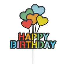 Load image into Gallery viewer, Ins Style Happy Birthday Cake Topper Heart Rainbow Bithday Cupcake Toppers Party Cake Decoration Supplies
