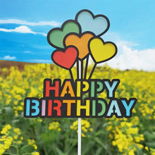 Load image into Gallery viewer, Ins Style Happy Birthday Cake Topper Heart Rainbow Bithday Cupcake Toppers Party Cake Decoration Supplies
