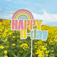 Load image into Gallery viewer, Ins Style Happy Birthday Cake Topper Heart Rainbow Bithday Cupcake Toppers Party Cake Decoration Supplies
