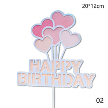 Load image into Gallery viewer, Ins Style Happy Birthday Cake Topper Heart Rainbow Bithday Cupcake Toppers Party Cake Decoration Supplies

