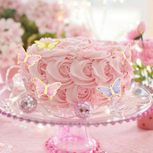 Load image into Gallery viewer, 10pcs Butterfly Cake Decoration Bronzing Butterfly Cake Topper Romantic Valentine's Day Baking Decoration Supplies
