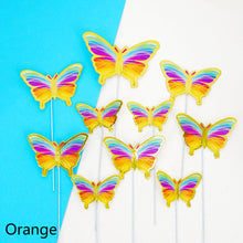 Load image into Gallery viewer, 10pcs Butterfly Cake Decoration Bronzing Butterfly Cake Topper Romantic Valentine's Day Baking Decoration Supplies
