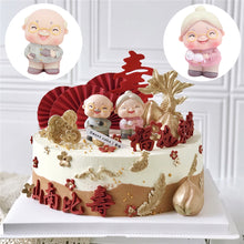 Load image into Gallery viewer, Cartoon Grandpa and Grandma Birthday Cake Decoration Grandpa Doll Cake Topper Birthday Baking Decoration
