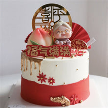 Load image into Gallery viewer, Cartoon Grandpa and Grandma Birthday Cake Decoration Grandpa Doll Cake Topper Birthday Baking Decoration
