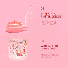 Load image into Gallery viewer, Whale Spray Bottle Kids Summer Suction Cup Children Bottler with Scale Portable Water Cup with Shoulder Strap
