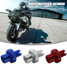Load image into Gallery viewer, 2Pcs Universal Motorcycle M10 Break Clutch Throttle Cable Adjuster Screws Aluminum
