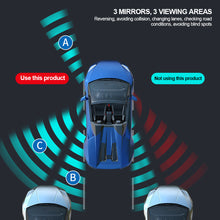 Load image into Gallery viewer, 1Pcs 3 Side Wide Angle Rotatable Car Blind Spot Mirror Car Reverse Rearview Auxiliary Blind Spot Mirror
