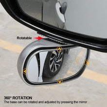 Load image into Gallery viewer, 360 Degree Adjustable Car Rear View Mirror Wide Angle Side Rear Mirrors Blind Parking Spot
