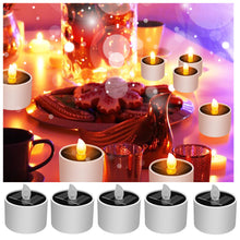 Load image into Gallery viewer, 6Pcs Outdoor Flameless Electronic Solar LED Tea Lights Solar Power LED Candles Light Plastic Solar Energy Candle Lamp
