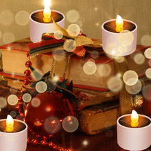 Load image into Gallery viewer, 6Pcs Outdoor Flameless Electronic Solar LED Tea Lights Solar Power LED Candles Light Plastic Solar Energy Candle Lamp

