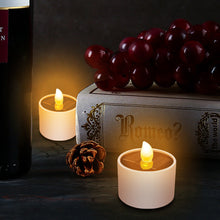 Load image into Gallery viewer, 6Pcs Outdoor Flameless Electronic Solar LED Tea Lights Solar Power LED Candles Light Plastic Solar Energy Candle Lamp
