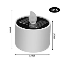 Load image into Gallery viewer, 6Pcs Outdoor Flameless Electronic Solar LED Tea Lights Solar Power LED Candles Light Plastic Solar Energy Candle Lamp
