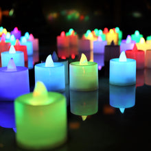 Load image into Gallery viewer, 1PC Flash Light LED Flameless Candle Lamp Tea Lamp LED Candle Multi-color Night Light Wedding Christmas Birthday Home Decoration
