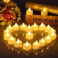 Load image into Gallery viewer, 6PCS Flameless Electronic Heart Round Shaped LED Candle Tea Lamp For Home Party Wedding Birthday Christmas Love Candles Decoration

