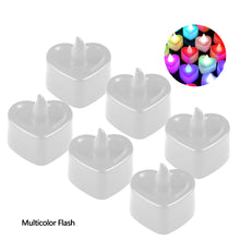 Load image into Gallery viewer, 6PCS Flameless Electronic Heart Round Shaped LED Candle Tea Lamp For Home Party Wedding Birthday Christmas Love Candles Decoration
