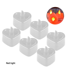 Load image into Gallery viewer, 6PCS Flameless Electronic Heart Round Shaped LED Candle Tea Lamp For Home Party Wedding Birthday Christmas Love Candles Decoration
