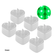 Load image into Gallery viewer, 6PCS Flameless Electronic Heart Round Shaped LED Candle Tea Lamp For Home Party Wedding Birthday Christmas Love Candles Decoration

