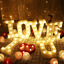 Load image into Gallery viewer, Alphabet LED Light Night Light LED Night Light Alphabet Light LED Letter Shape 0-9 Birthday Party Proposal Decoration
