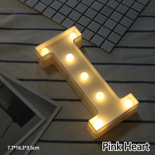 Load image into Gallery viewer, Alphabet LED Light Night Light LED Night Light Alphabet Light LED Letter Shape 0-9 Birthday Party Proposal Decoration
