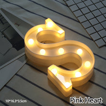 Load image into Gallery viewer, Alphabet LED Light Night Light LED Night Light Alphabet Light LED Letter Shape 0-9 Birthday Party Proposal Decoration
