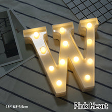 Load image into Gallery viewer, Alphabet LED Light Night Light LED Night Light Alphabet Light LED Letter Shape 0-9 Birthday Party Proposal Decoration
