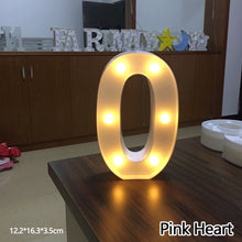 Load image into Gallery viewer, Alphabet LED Light Night Light LED Night Light Alphabet Light LED Letter Shape 0-9 Birthday Party Proposal Decoration
