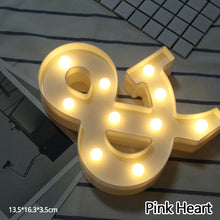 Load image into Gallery viewer, Alphabet LED Light Night Light LED Night Light Alphabet Light LED Letter Shape 0-9 Birthday Party Proposal Decoration
