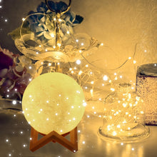 Load image into Gallery viewer, 8CM 3D Print Moon LED Night Lamp Light Switch Lamp For Girls Bedroom Home Decoration Battery Powered
