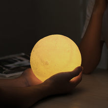 Load image into Gallery viewer, 8CM 3D Print Moon LED Night Lamp Light Switch Lamp For Girls Bedroom Home Decoration Battery Powered
