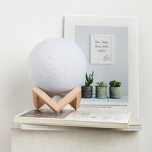 Load image into Gallery viewer, 8CM 3D Print Moon LED Night Lamp Light Switch Lamp For Girls Bedroom Home Decoration Battery Powered
