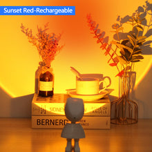 Load image into Gallery viewer, Sunset Lamp Sunset Light Projection Bedside Table Led Lamp Night Light Bedroom Wall Lighting Rainbow Lamp Decoration
