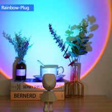 Load image into Gallery viewer, Sunset Lamp Sunset Light Projection Bedside Table Led Lamp Night Light Bedroom Wall Lighting Rainbow Lamp Decoration
